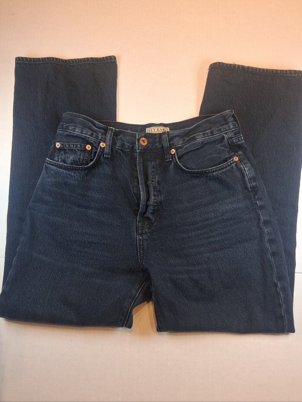 Hey Gang Women’s Dark Wash Button Fly Jeans Size 26